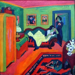 Interior with Two Girls